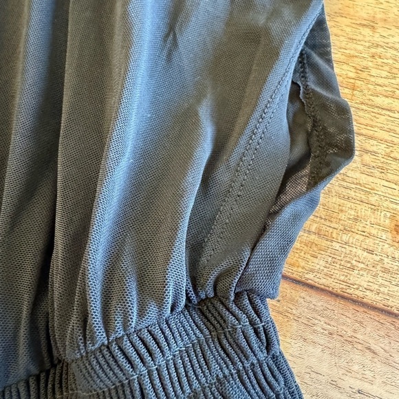 Torrid Sheer Black V-Neck Elastic Waist Dress/Cover Up - size 1 - Picture 10 of 11